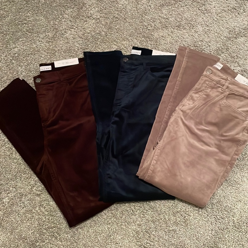 Bundle of 3 loft corduroy pants